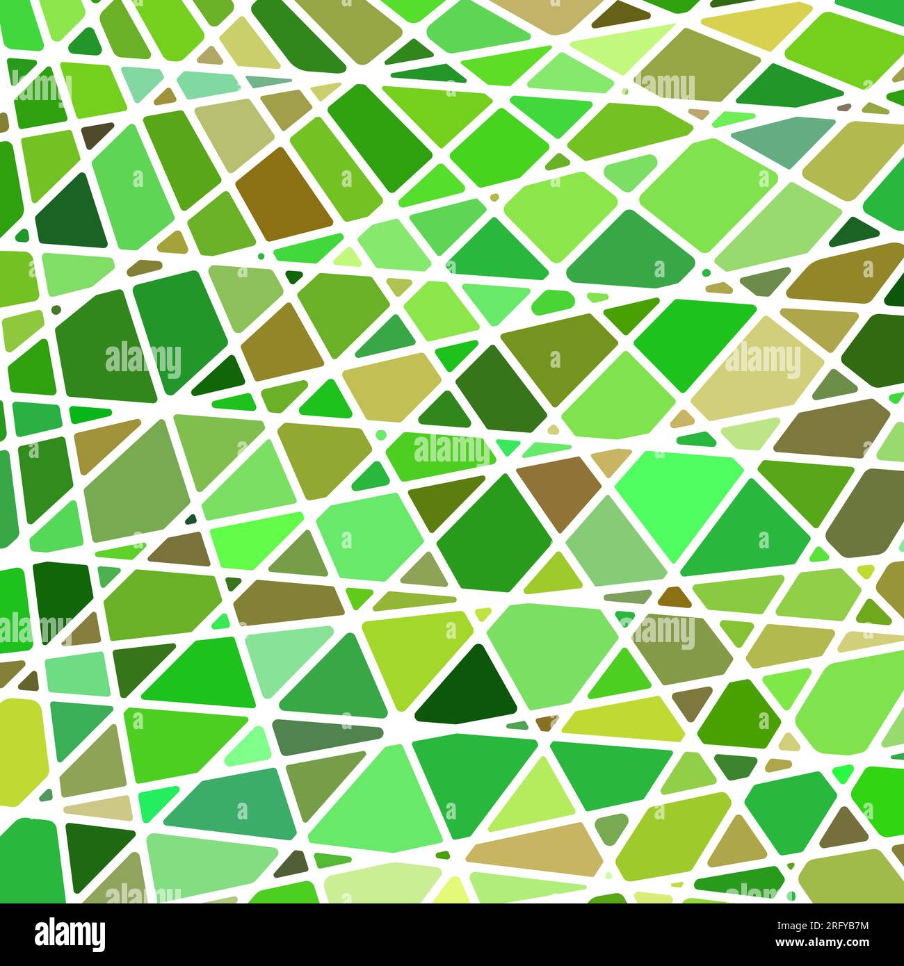 abstract vector stained-glass mosaic background - green and brown Stock ...