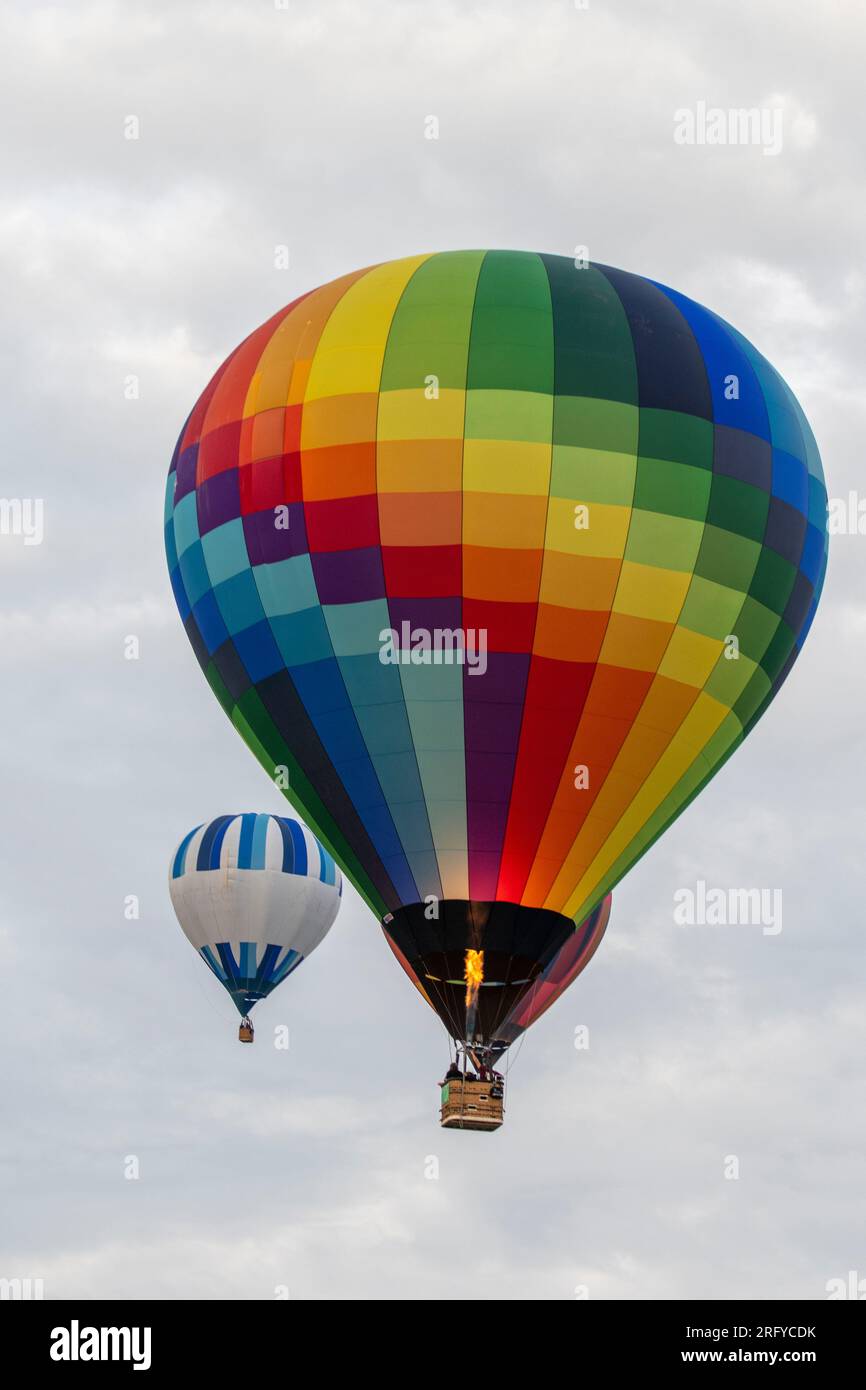 Hot Air Balloon Festival with colorful balloons Balloon Festival, Grand Est Mondial Air Hot Air Balloon Festival with colorful balloons Balloon Festival, Grand Est Mondial Air