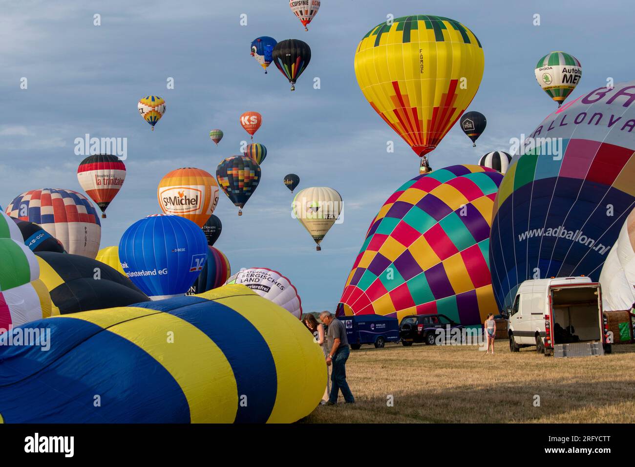 Hot Air Balloon Festival with colorful balloons Balloon Festival, Grand Est Mondial Air Hot Air Balloon Festival with colorful balloons Balloon Festival, Grand Est Mondial Air