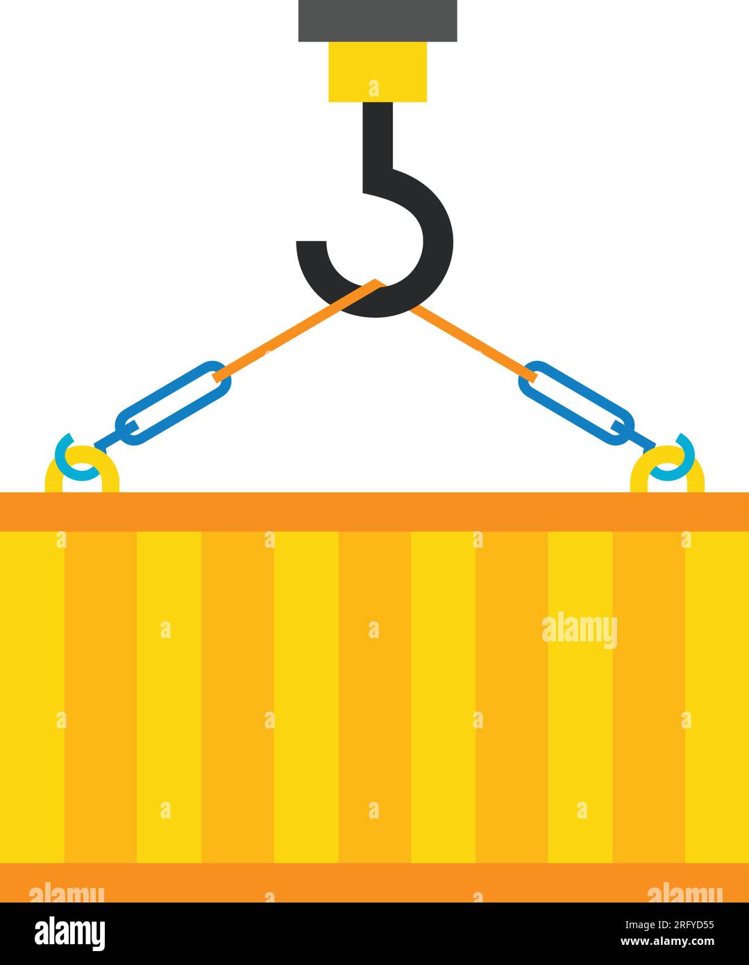 Crane hook lifting container with cargo Stock Vector Image & Art Alamy