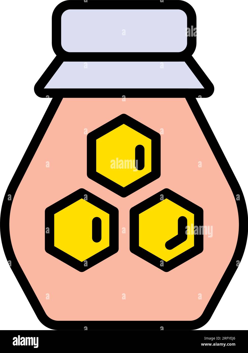 Honey Jar icon or logo. Apitherapy icon. Color simple vector illustration from alternative medicine. Naturopathy Therapy Vector Icon. Naturopathy Medi Stock Vector