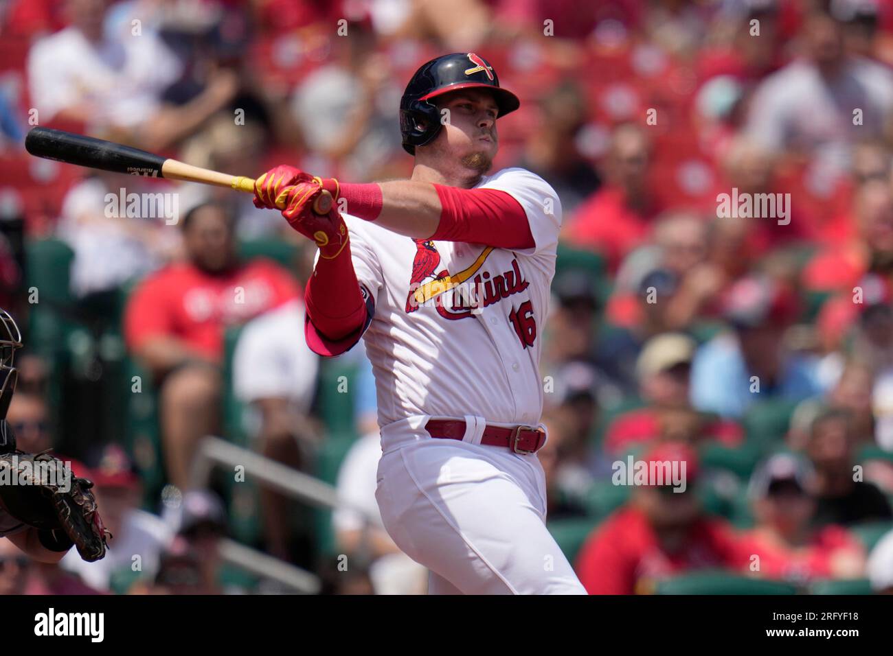 St. Louis Cardinals' Nolan Gorman swings during the first inning of a ...