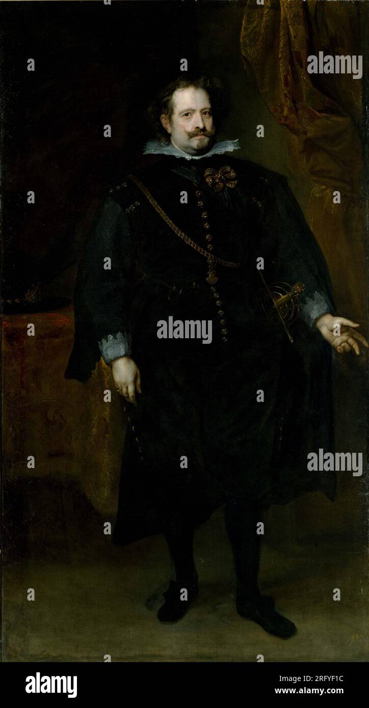 Diego Felipe de Guzmán, Marquis of Leganés circa 1634 by Anthony van Dyck Stock Photo
