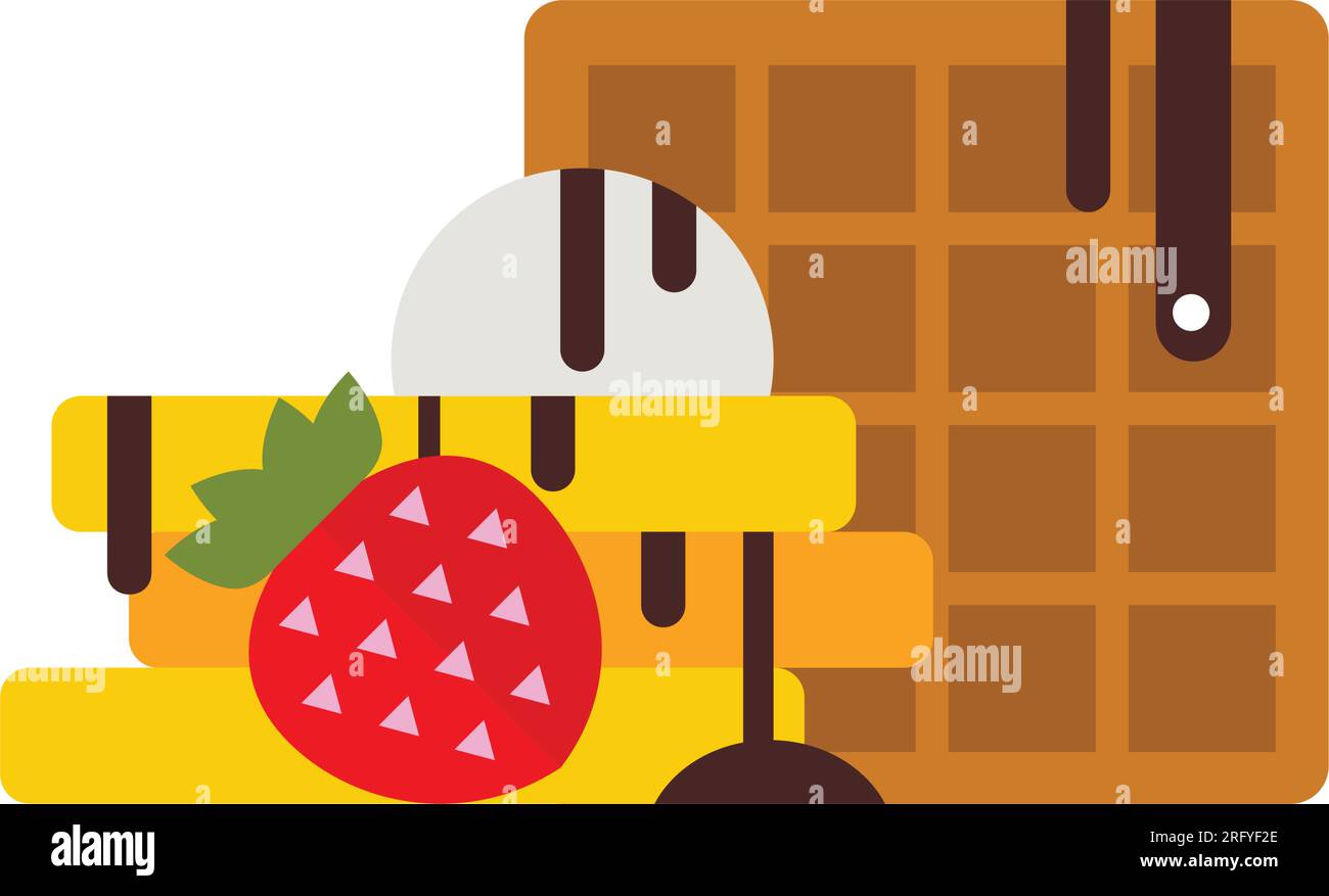 Icon waffles chocolate Stock Vector Images - Alamy