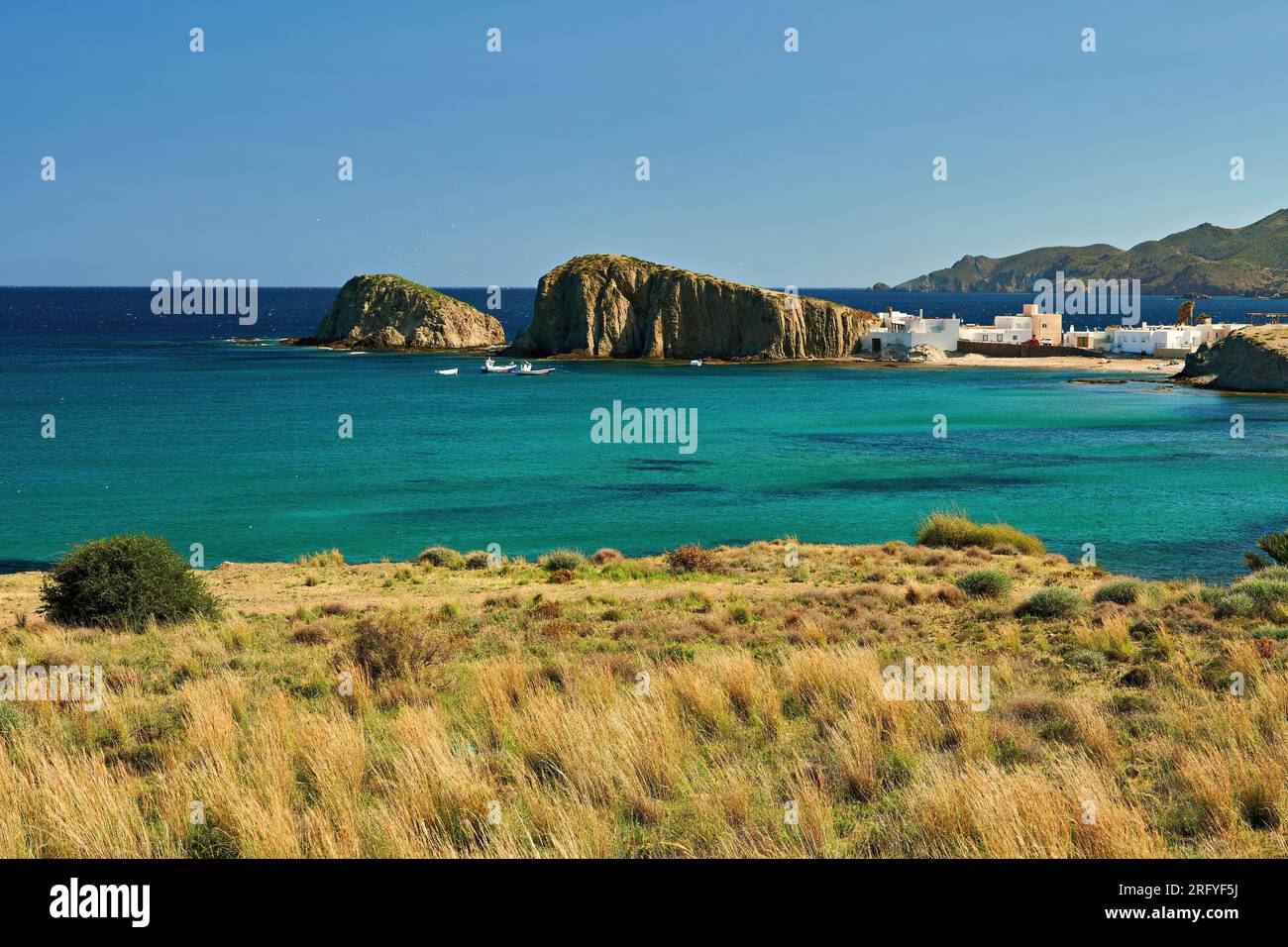 Schöne Aussicht auf La Isleta del Moro Stock Photo