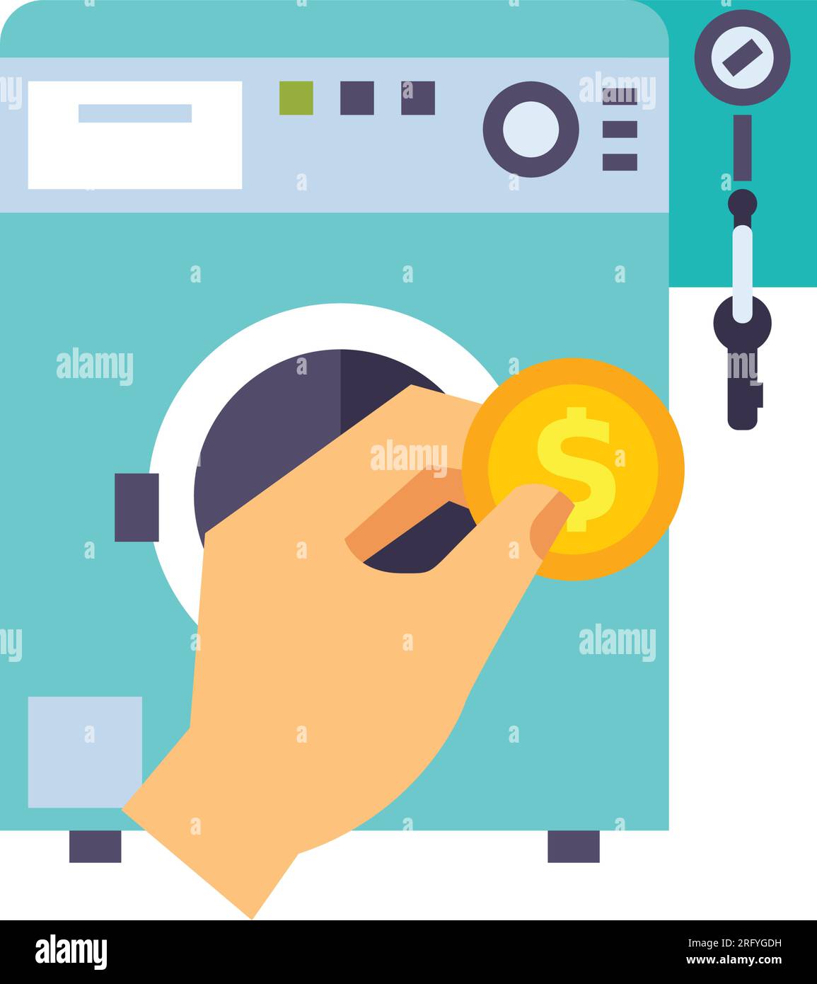 Putting coin icon Stock Vector