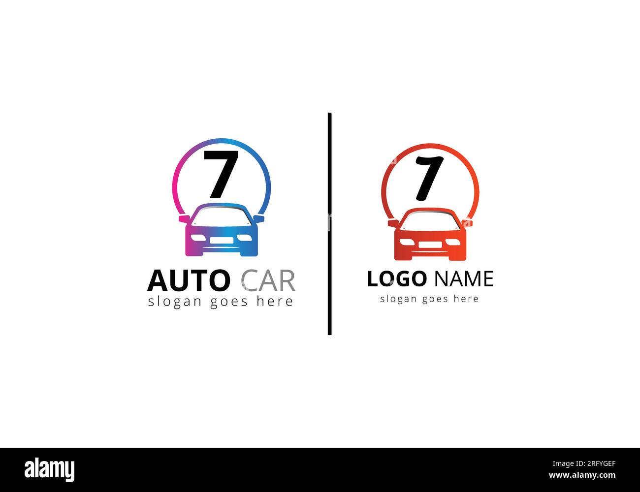 Abstract Car logo On Letter 7 sign symbol for Automotive Company Stock Vector Image & Art Alamy