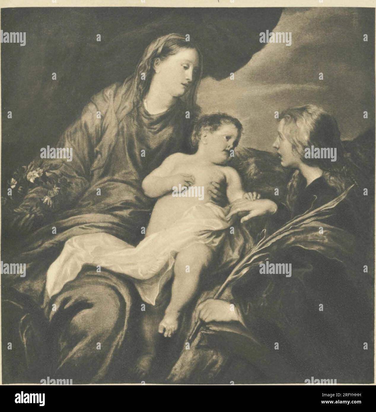 Virgin and Child with Saint Catherine of Alexandria 1900 by Anthony van ...