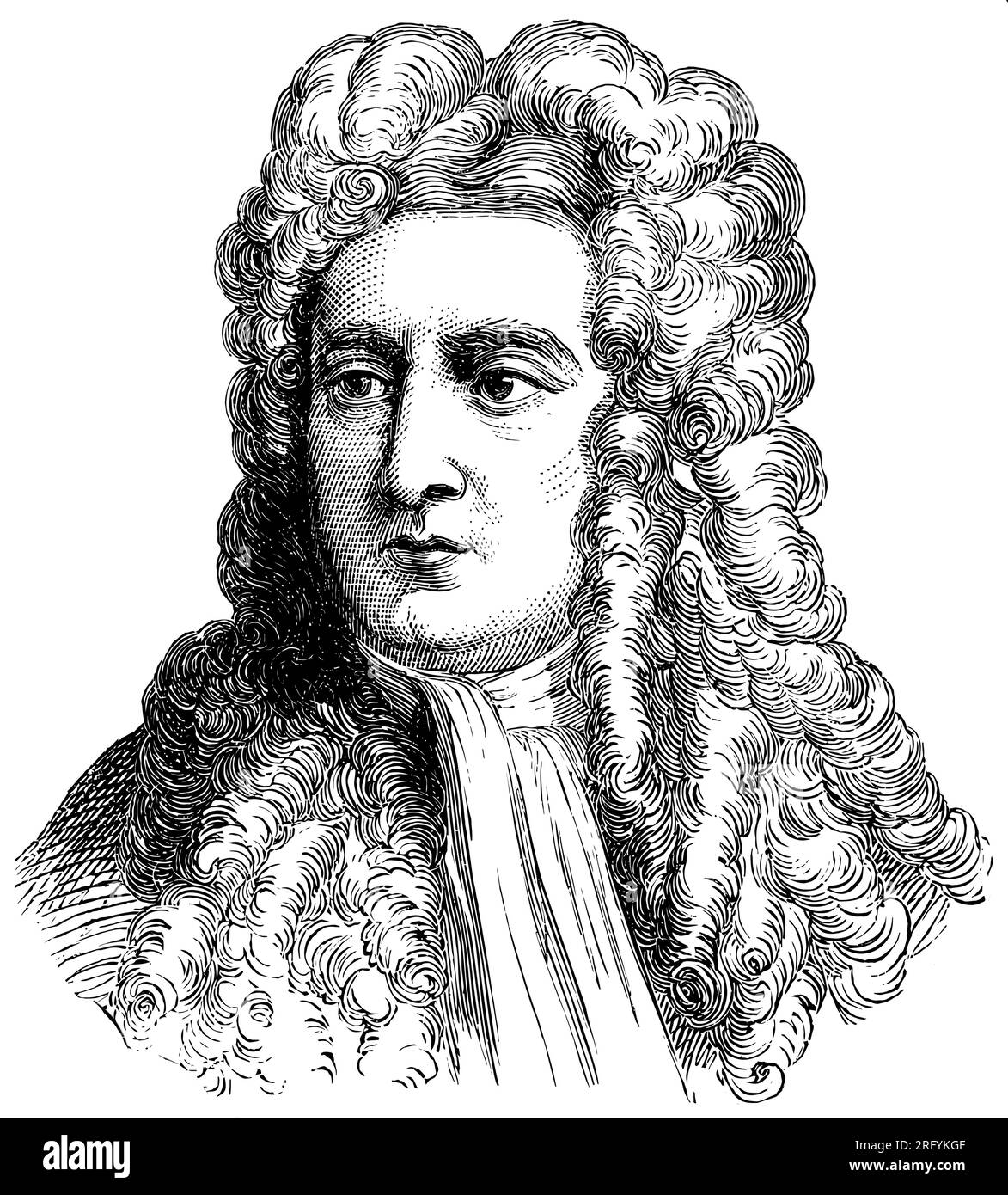 Sir Isaac Newton Portrait Stock Vector Images Alamy 2981