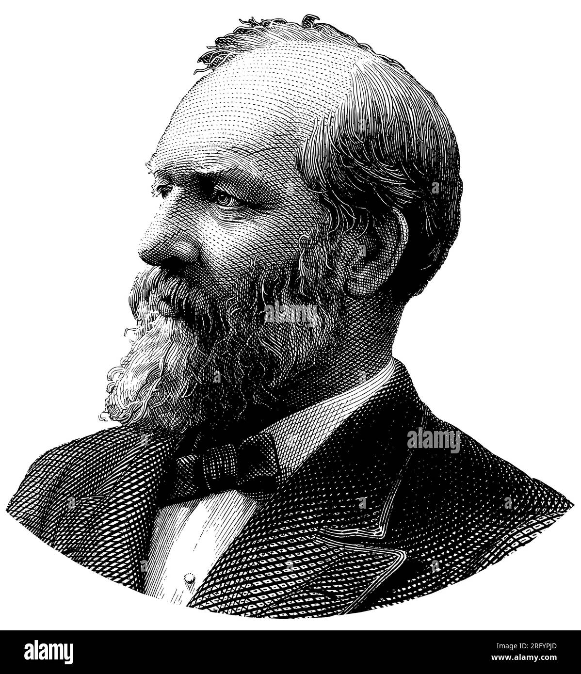 James Abram Garfield 20th President Stock Vector Image & Art Alamy