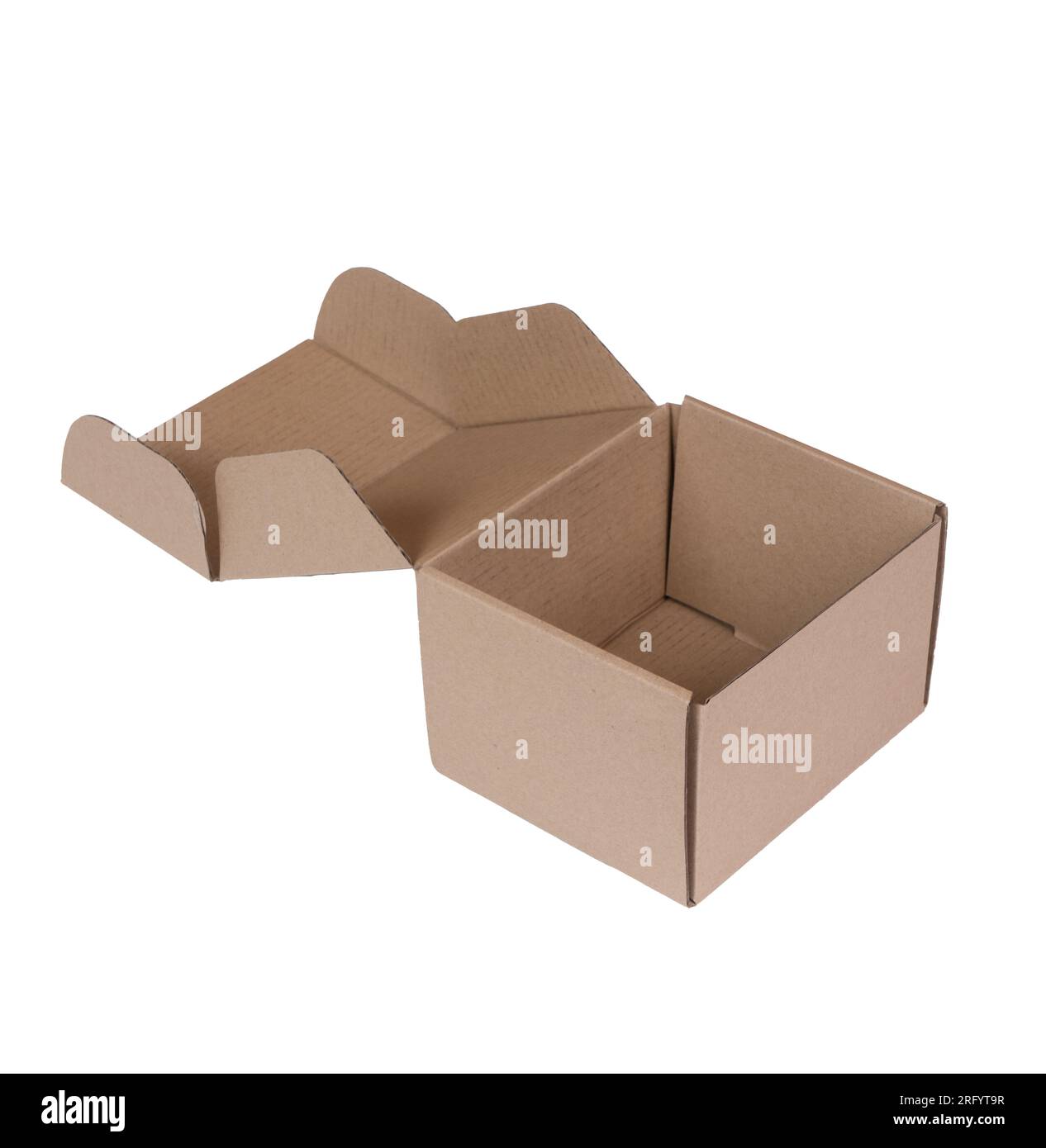 An open cardboard box with a transparent background Stock Photo - Alamy