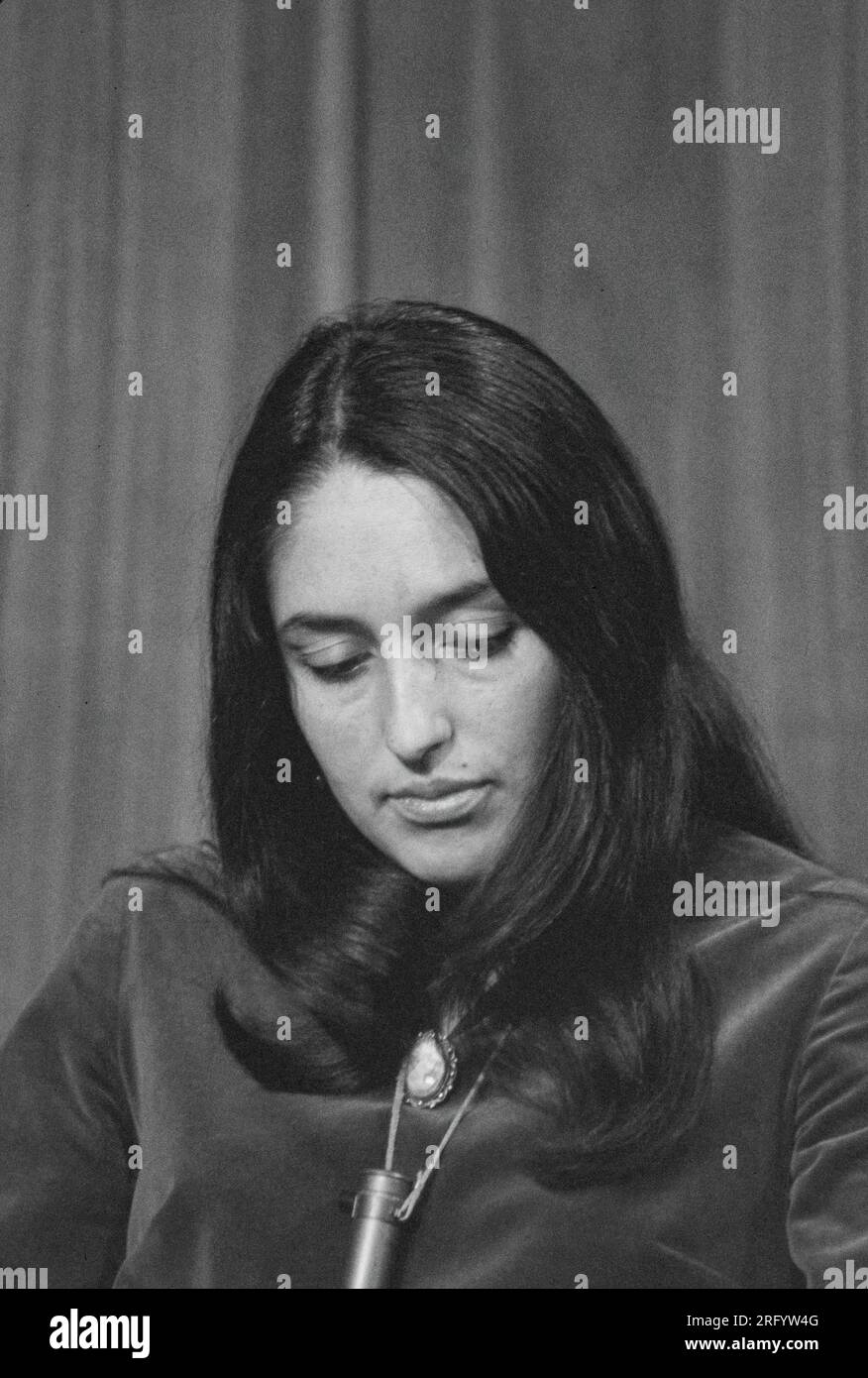 Folksinger / activist Joan Baez, 1973 Stock Photo
