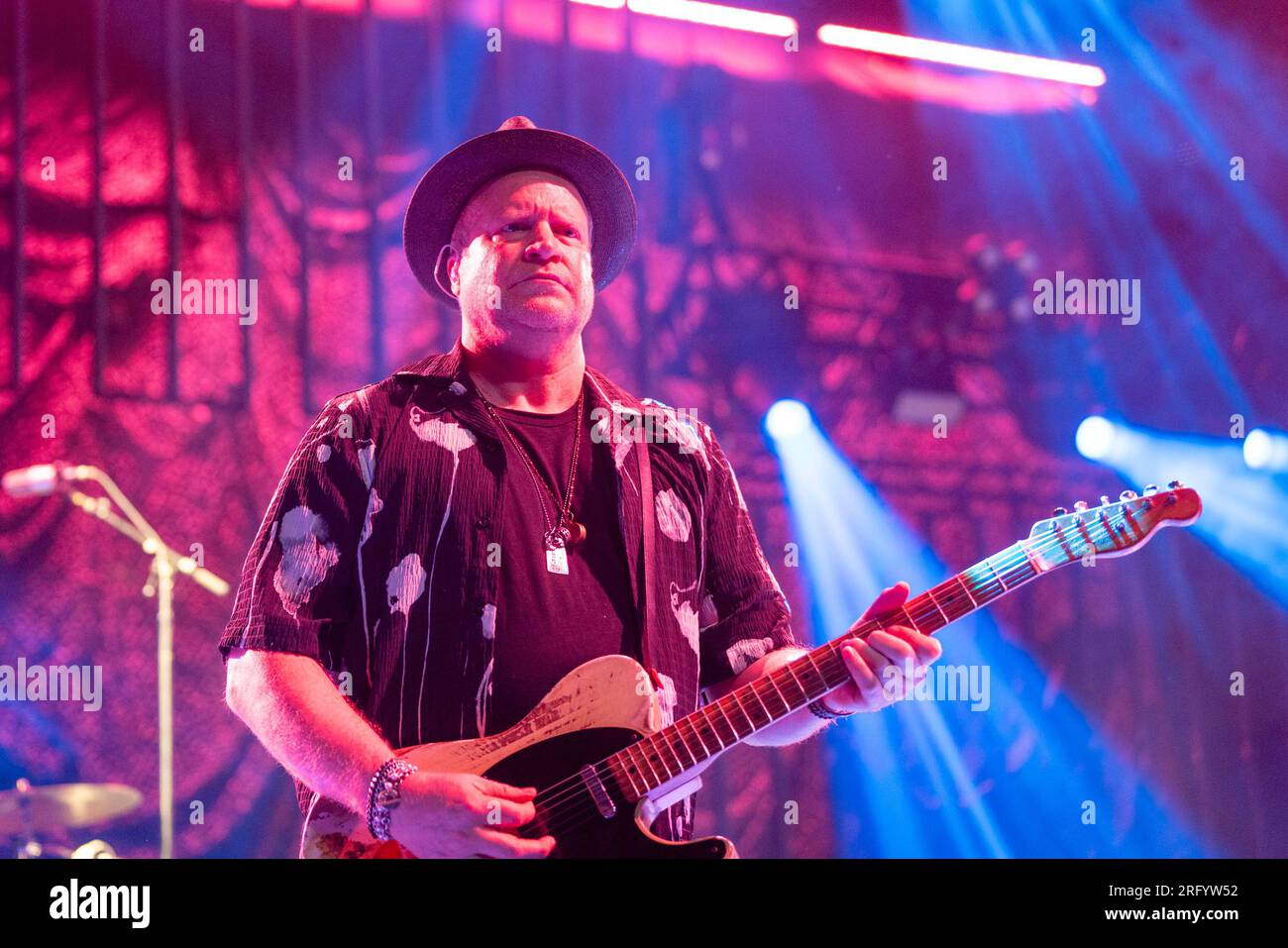 Hollywood, USA. 05th Aug, 2023. David Bryson performs with Counting Crows at Hard Rock Live in Hollywood, Florida on August 5, 2023. The performance was part of the 'Banshee Season' tour. (Photo by Geoffrey Clowes/Sipa USA) Credit: Sipa USA/Alamy Live News Stock Photo