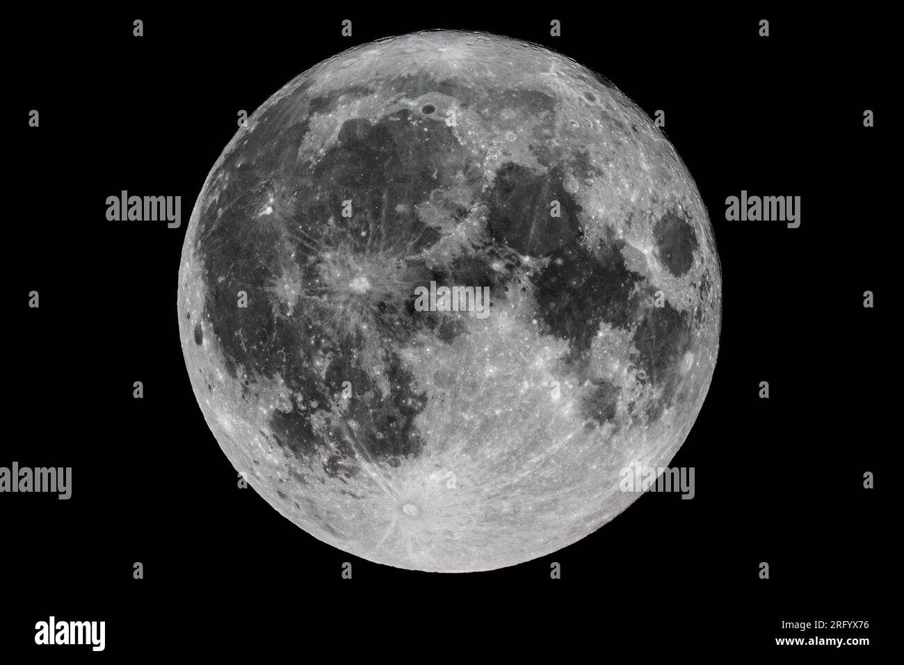 Full moon background isolated on black Stock Photo - Alamy