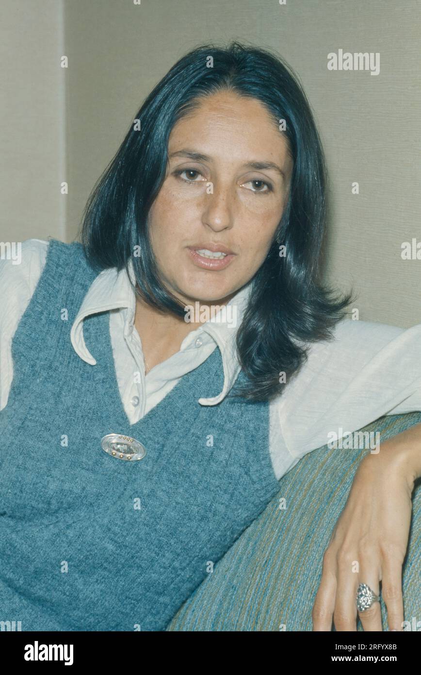 Folksinger / activist Joan Baez, 1973 Stock Photo
