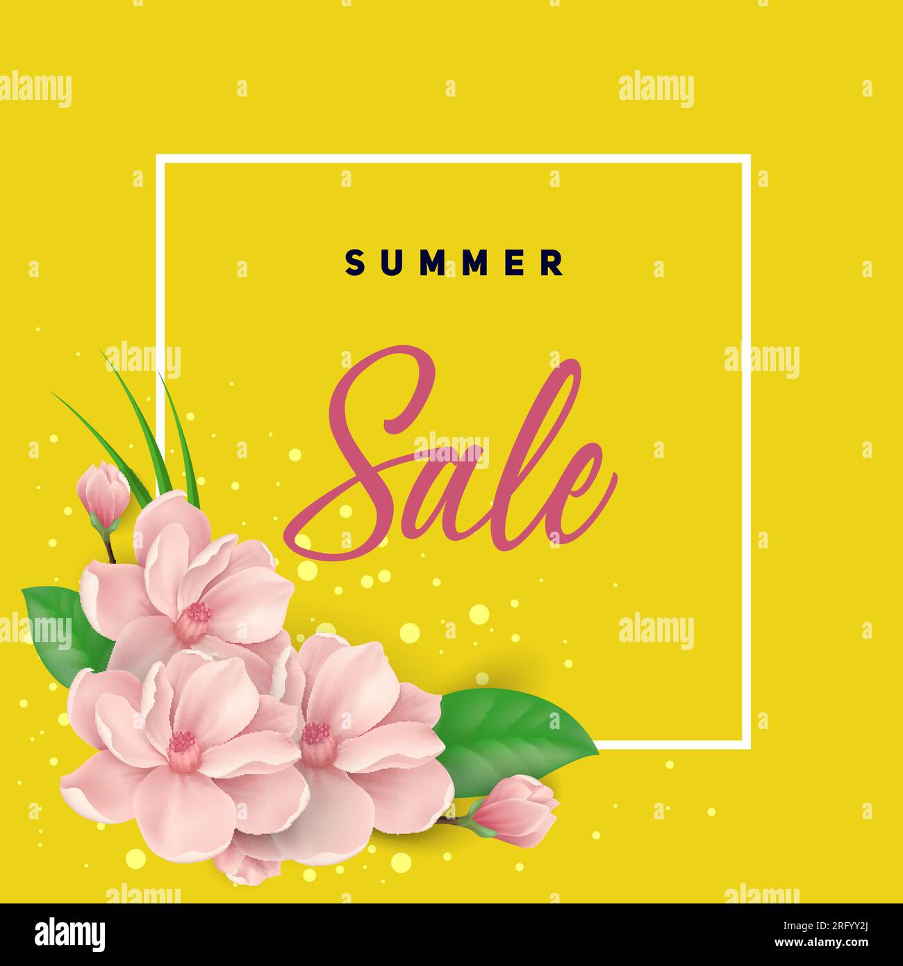 Market square with summer flowers Stock Vector Images - Alamy