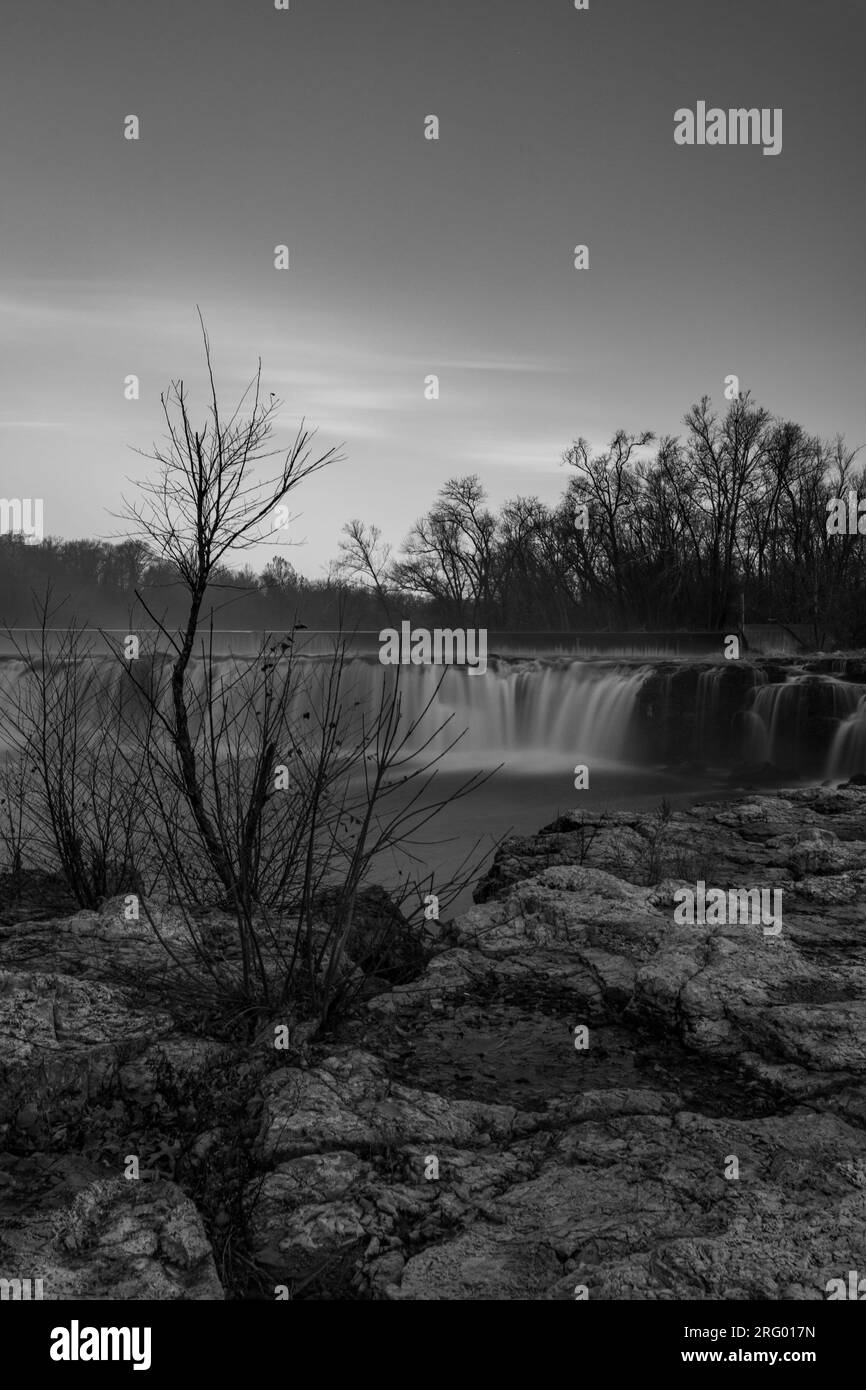 Grand Falls waterfall is the largest continuously flowing natural
