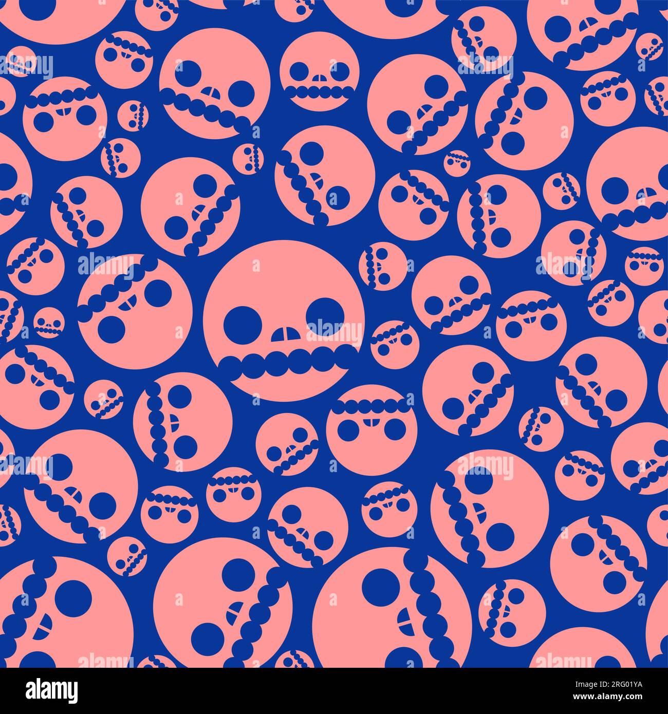 Skull simple geometric pattern seamless. Vector background Stock Vector