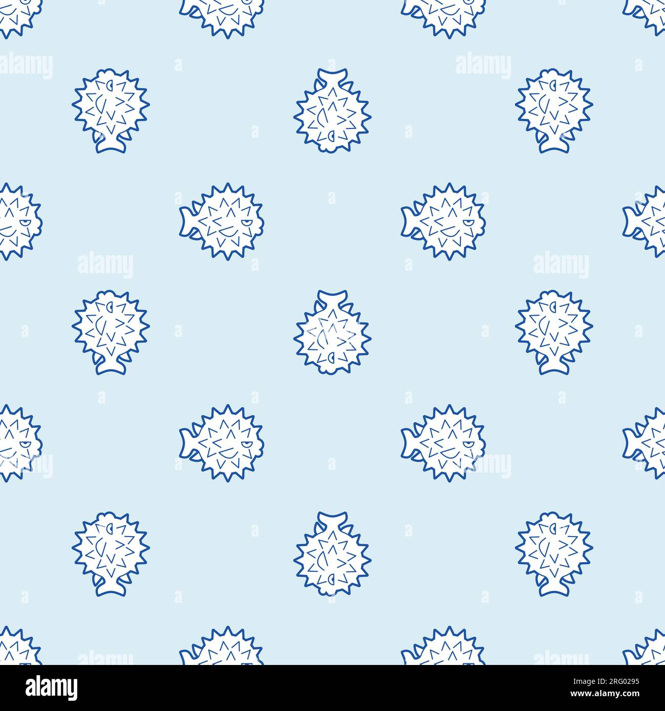Spotted Puffer pattern seamless. Baby fabric texture Stock Vector