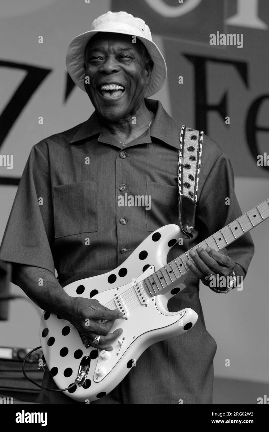 Buddy Guy plays guitar and sings at the MONTEREY JAZZ FESTIVAL
