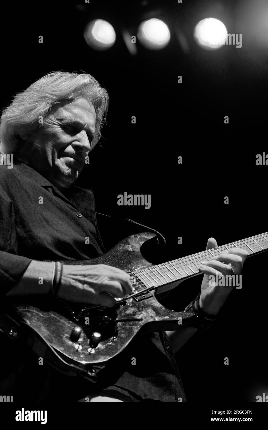 JOHN MCLAUGHLIN play his electric guitar on the JIMMY LYONS STAGE