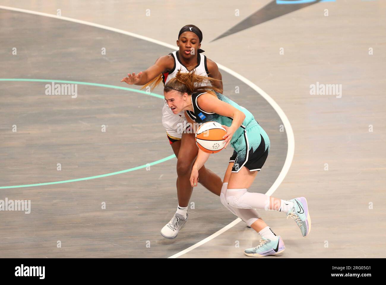 BROOKLYN, NY - August 6: New York Liberty guard Sabrina Ionescu 