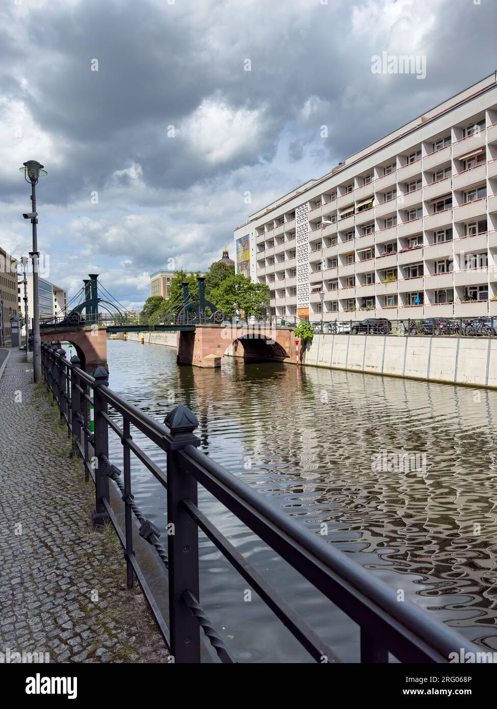 BERLIN, GERMANY JULY 22, 2023 The Jungfern Bridge (German