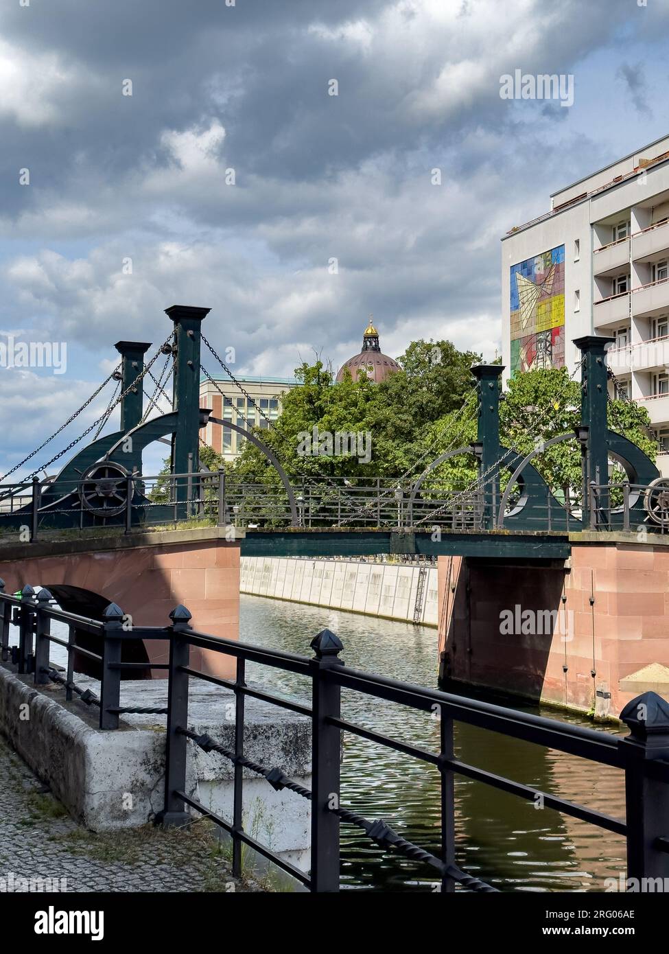 BERLIN, GERMANY JULY 22, 2023 The Jungfern Bridge (German