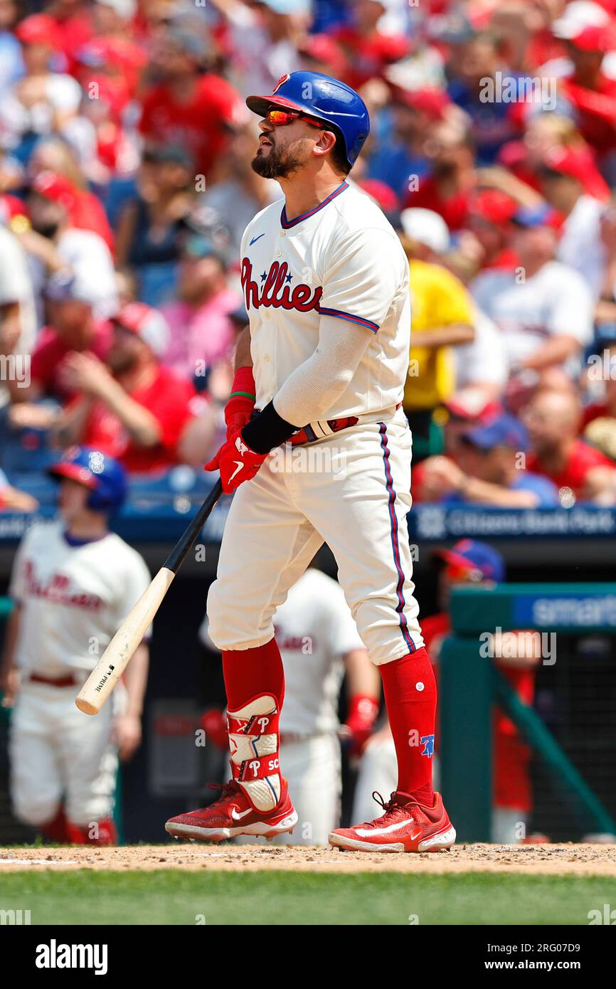 PHILADELPHIA, PA - AUGUST 06: Kyle Isbel #28 of the Kansas City Royals  during the game against the Philadelphia Phillies on August 6, 2023 at  Citizens Bank Park in Philadelphia, Pennsylvania. (Photo