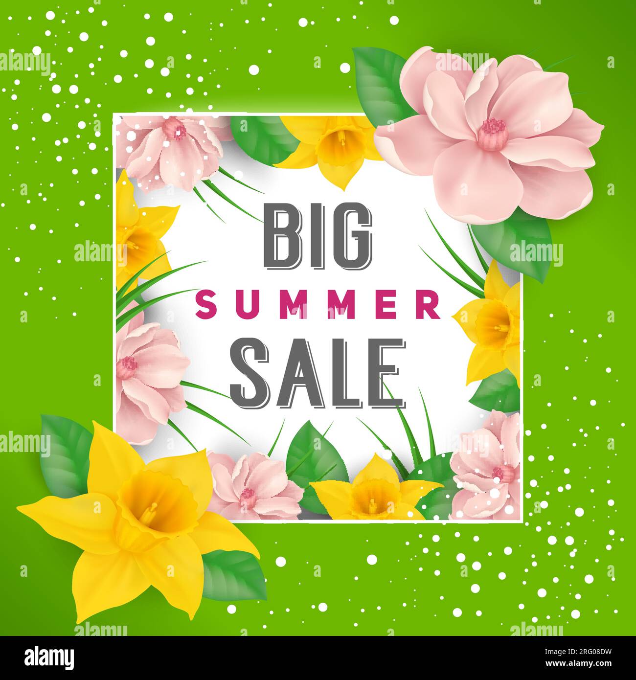 Market square with summer flowers Stock Vector Images - Alamy