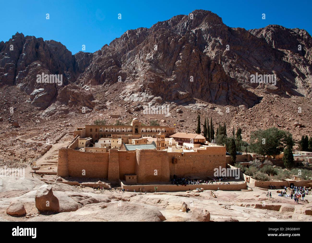Africa, Egypt, Sinai Peninsula. People honor the burning bush at St