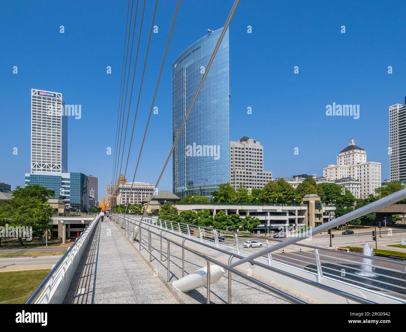 Downtown buildings in Milwaukee Wisconsin Stock Photo Alamy
