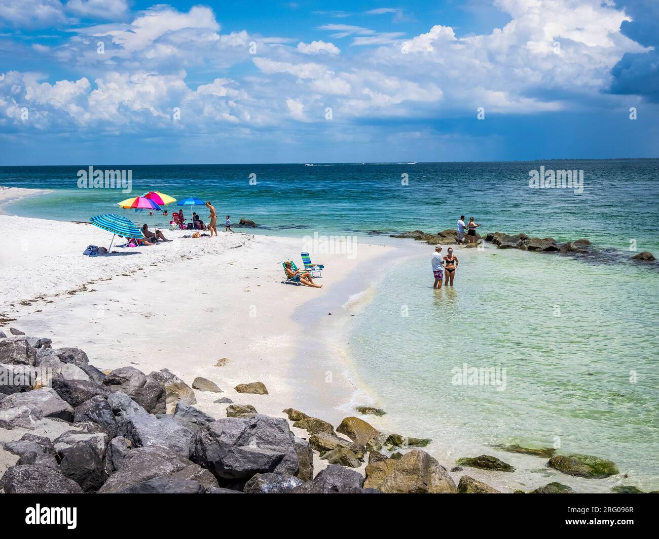 Gulf of Mexico beach in Gasparilla Island State Park on Gasparilla Island Florida USA Stock Photo