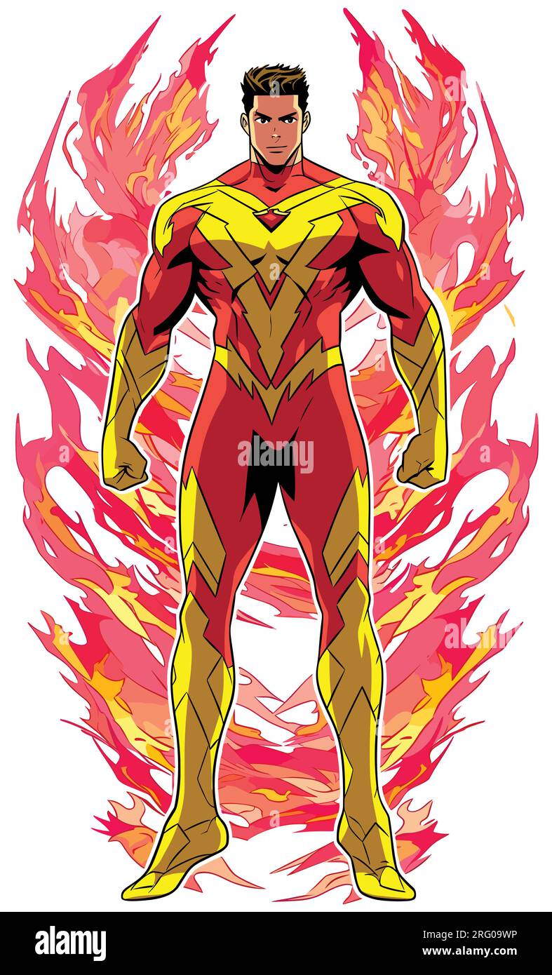 Fire Superhero Anime Stock Vector Image Art Alamy lexica-super-hero-female-fire