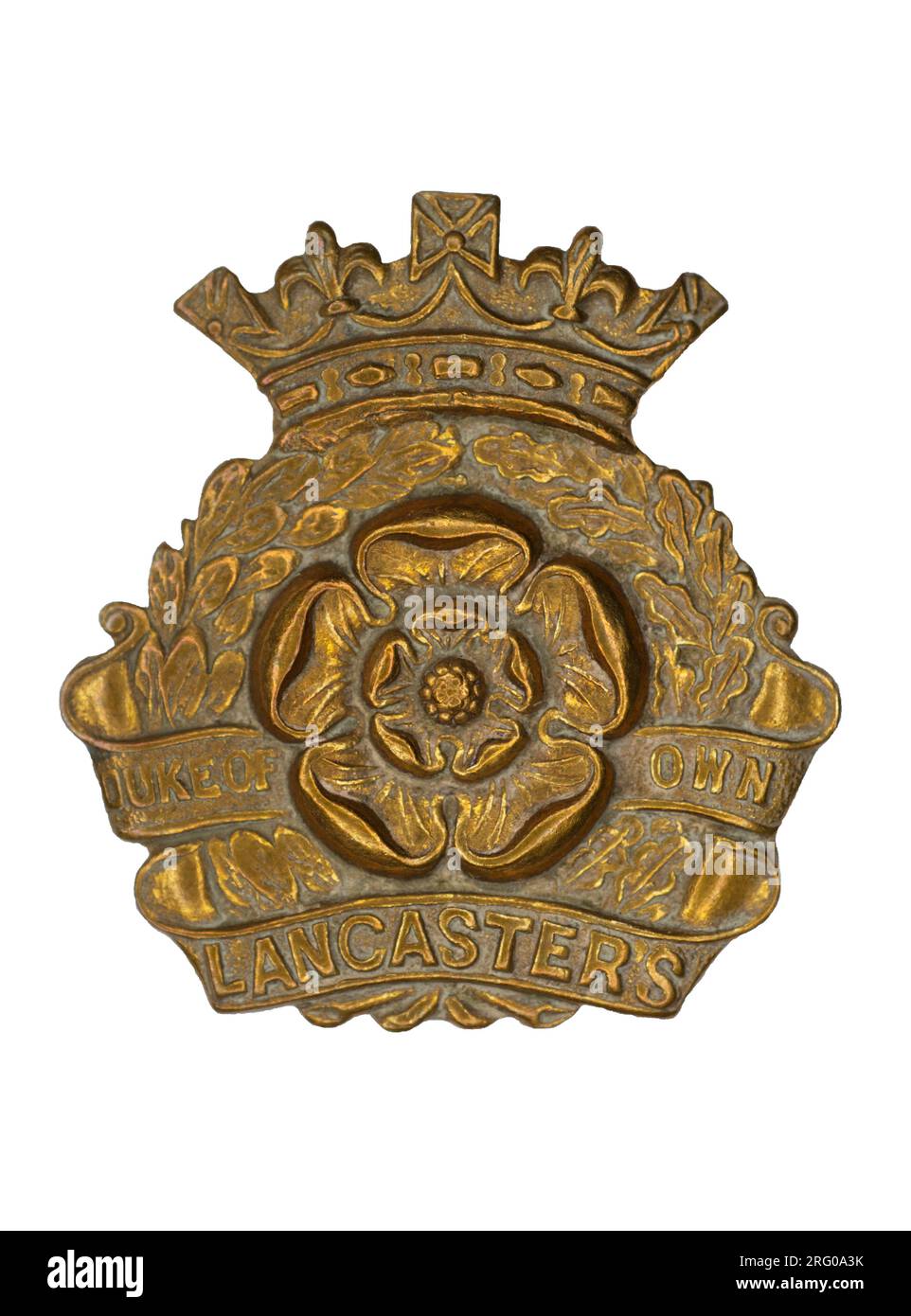 The cap badge of the Duke Of Lancaster’s Own Yeomanry. Stock Photo