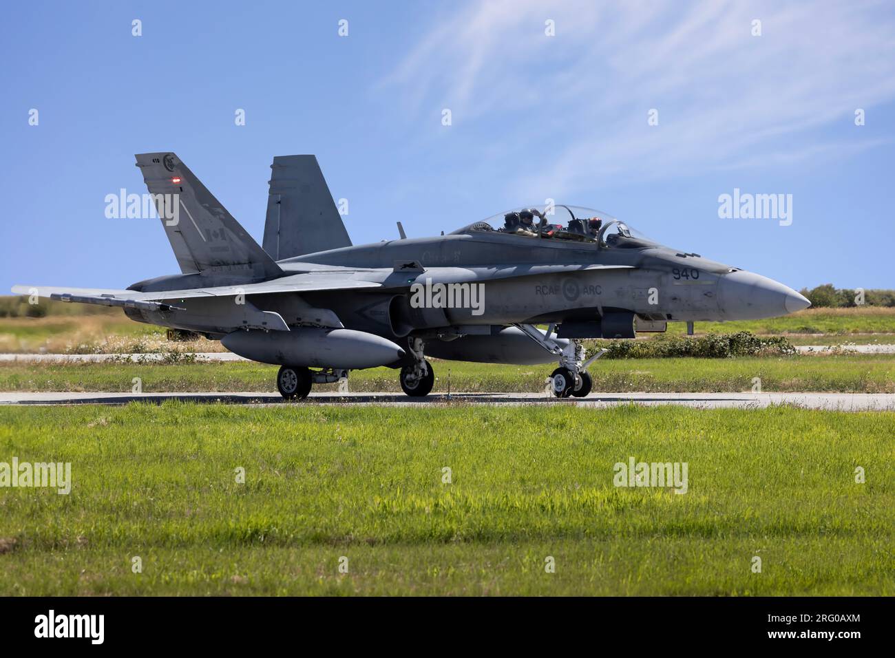 RCAF CF-18 Hornet at Boundary Bay Canada Stock Photo