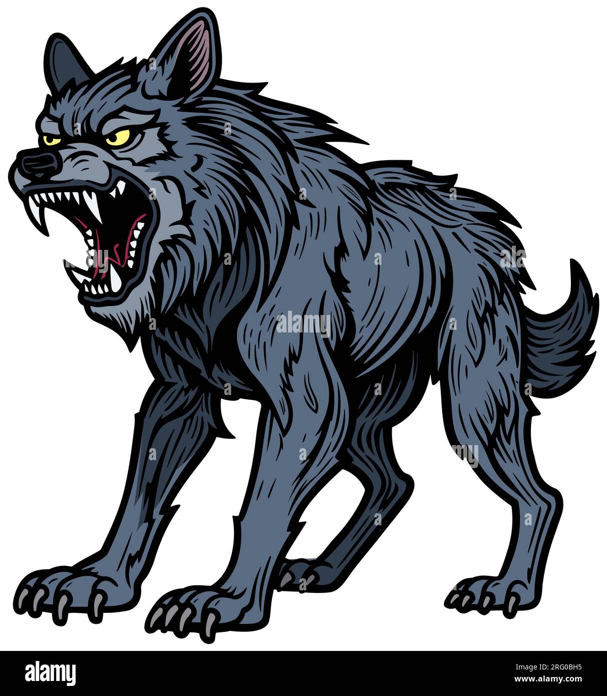 Wolf on White Stock Vector