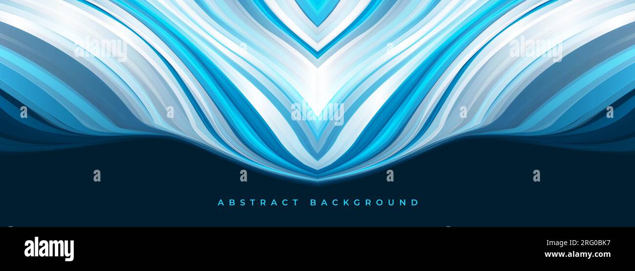 Vector abstract modern blue background with wave lines. Vector ...