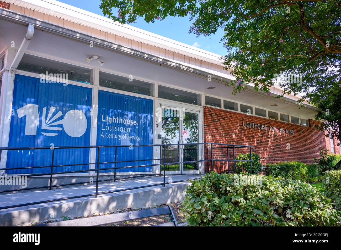 NEW ORLEANS, LA, USA - JULY 25, 2023: Front of Lighthouse For the Blind building on State Street in the Uptown Neighborhood Stock Photo