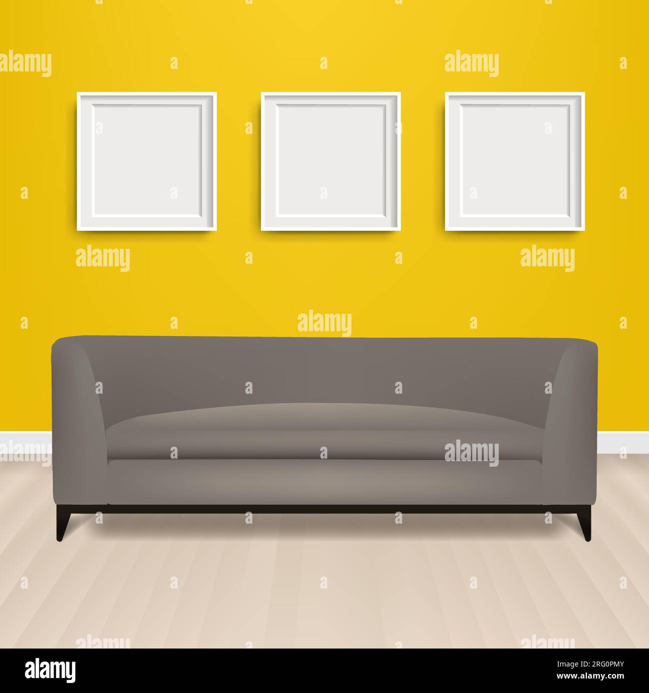 Cream leather sofa Stock Vector Images Alamy