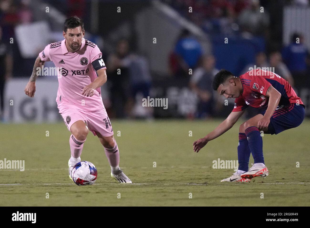 One Direction Messi Inter Miami forward Lionel Messi, left, changes directions as FC Dallas ...