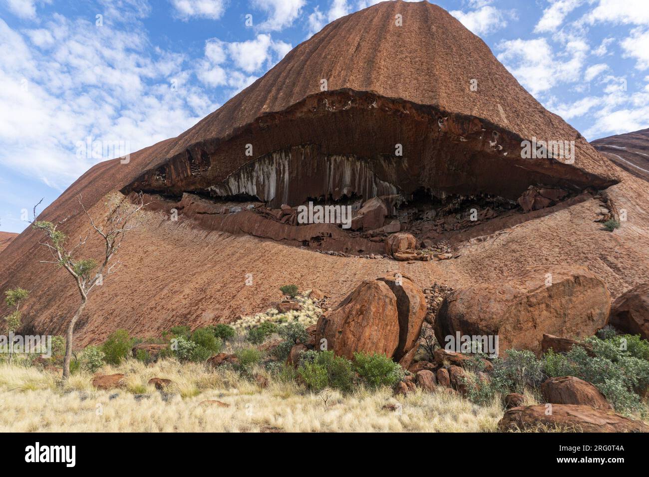 Kuniya Piti on the southeastern aspect of Uluru, Uluru-Kata Tjuta National Park, Northern Territory, Australia Stock Photo