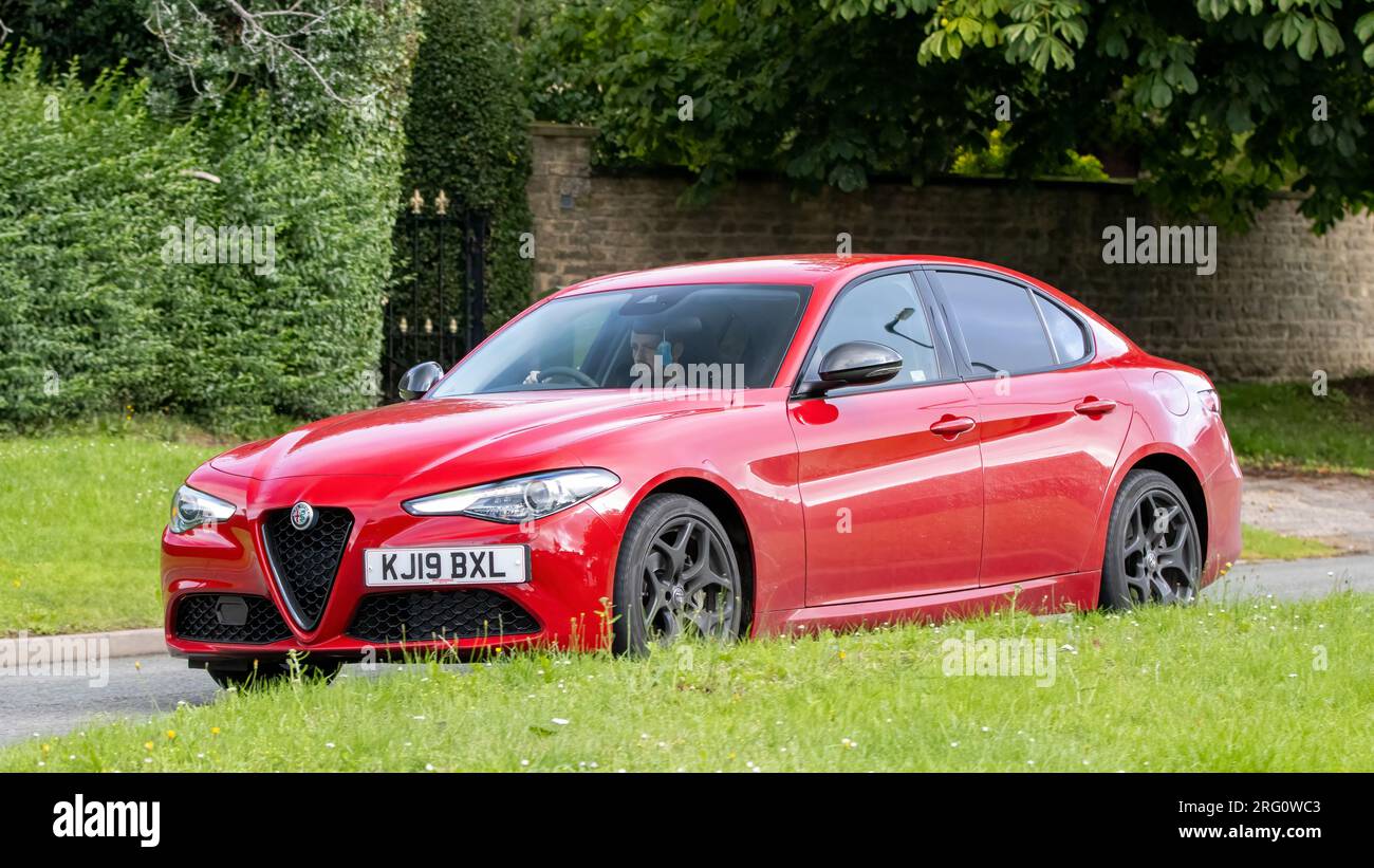 Whittlebury,Northants.,UK - Aug 6th 2023. 2019 red Alfa Romeo Giulia ...
