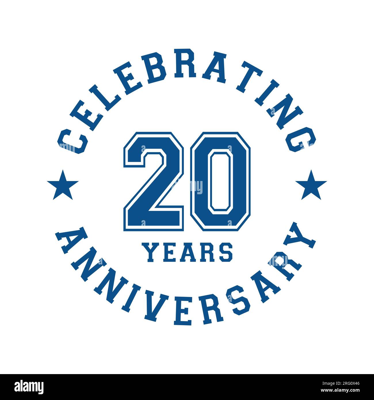 20 years anniversary celebration design template. 20th vector and ...