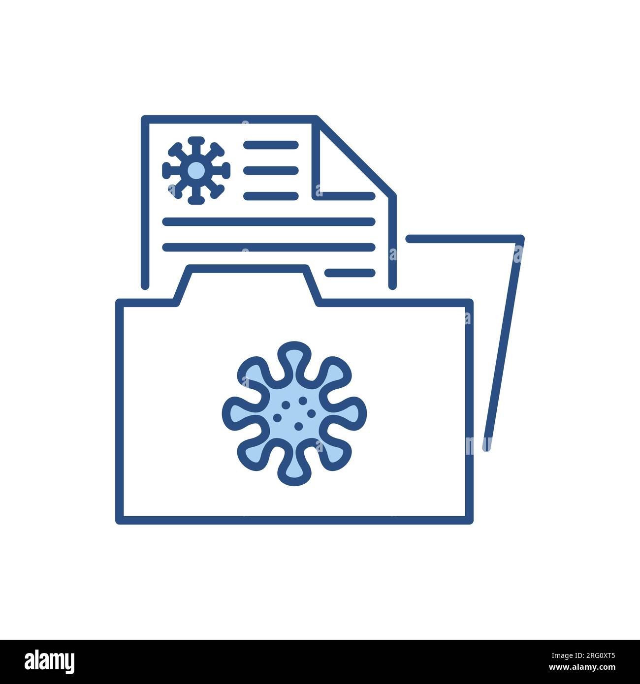 Virus information related vector icon. Documents Folder with Virus ...