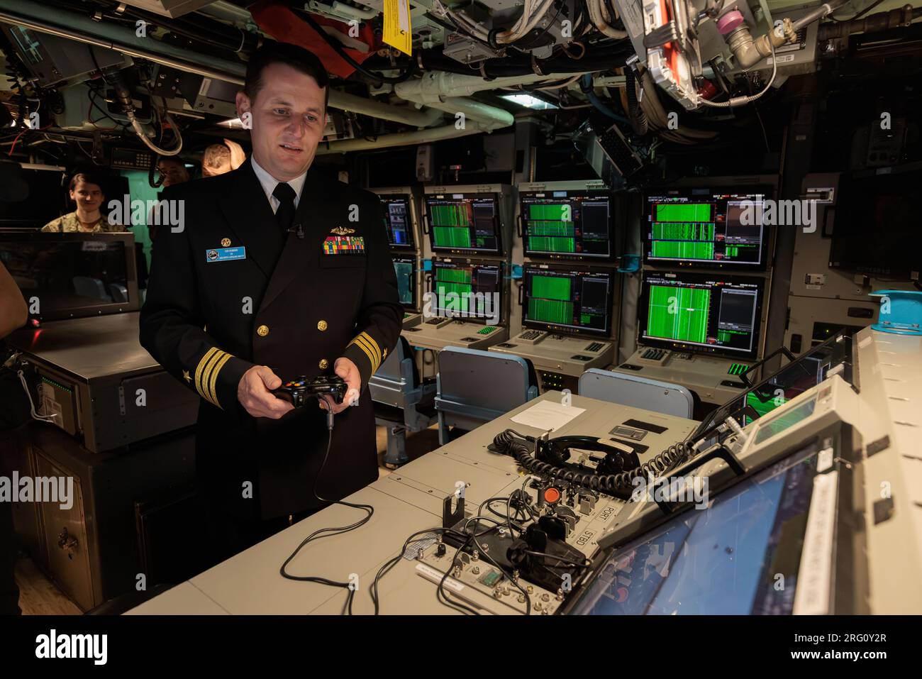Commander Tad Robbins, Commanding Officer of the USS North Carolina, a Virginiaclass nuclear