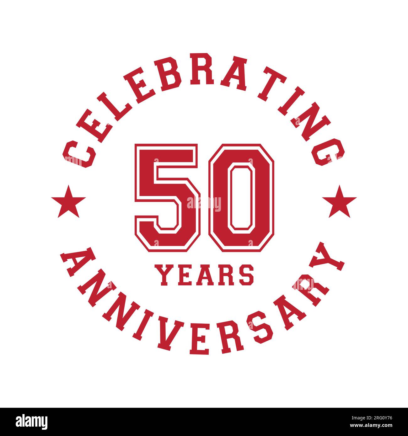 50 years anniversary celebration design template. 50th vector and ...