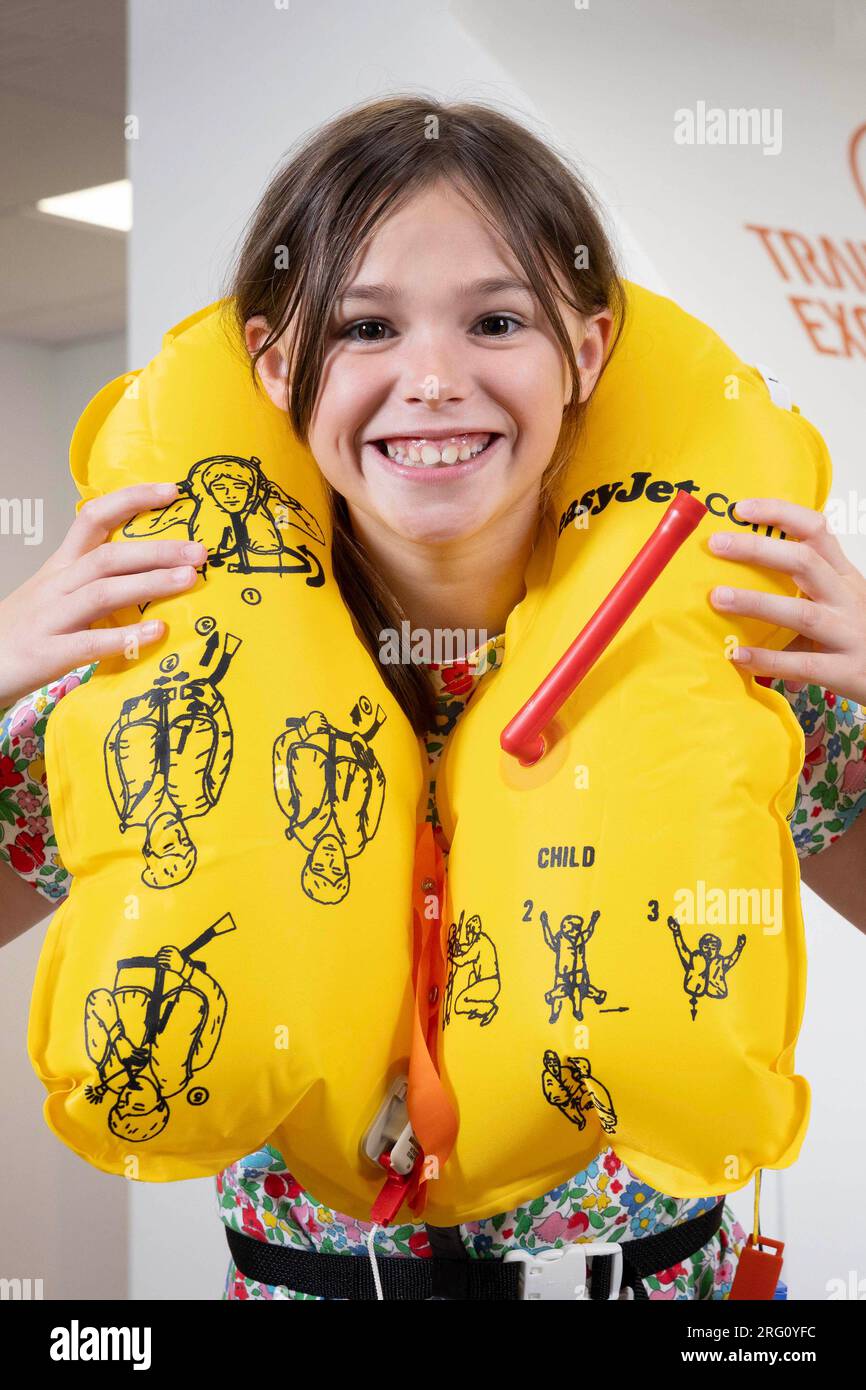 EDITORIAL USE ONLY Eleanor Sage, aged 9 at a preview of easyJet’s
