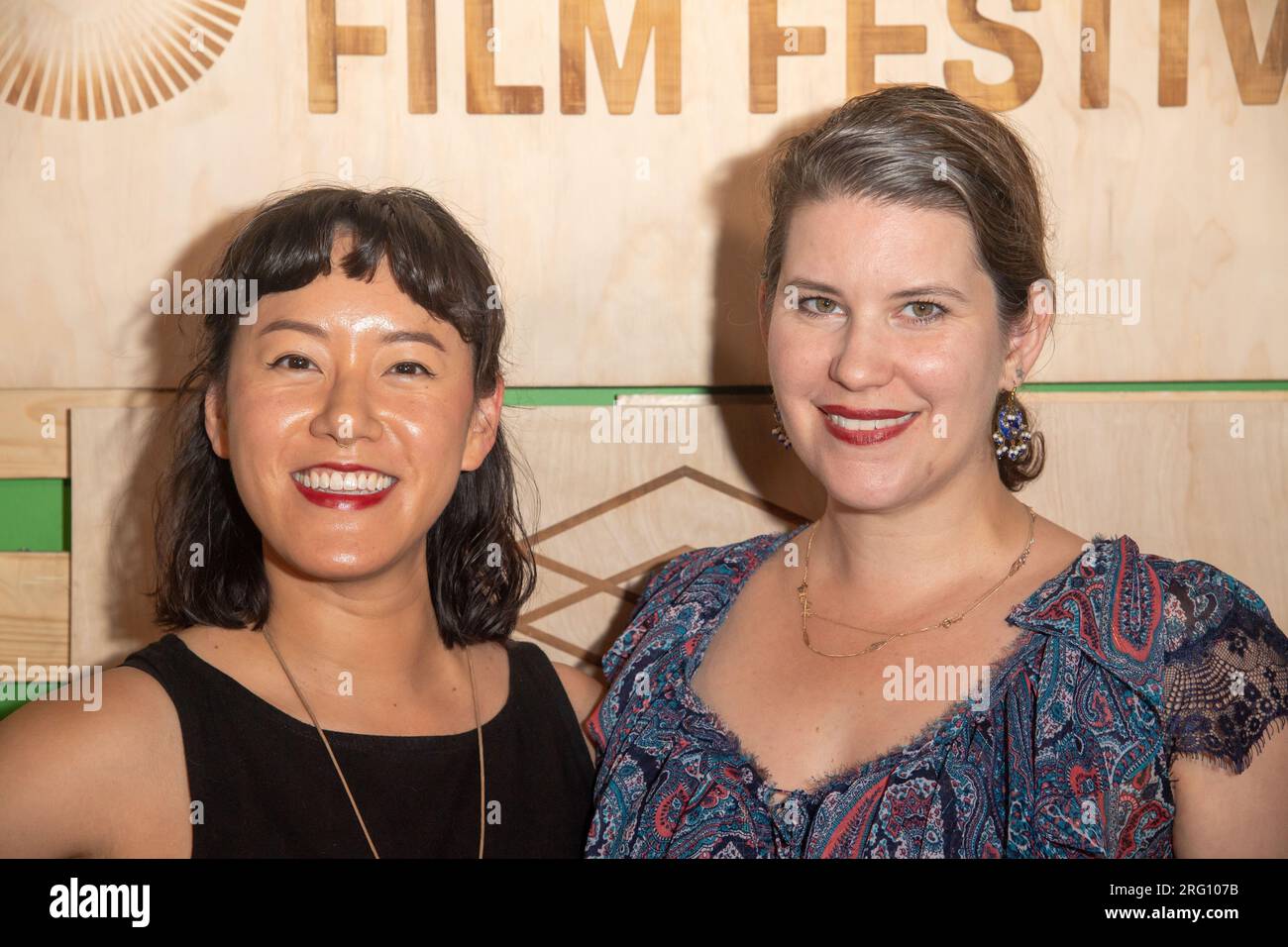 New York, United States. 06th Aug, 2023. Anne Hu and Gilana Lobel attend the 2023 Greenpoint Film Festival at The Boiler at ELM, Greenpoint in the Brooklyn borough of New York City. (Photo by Ron Adar/SOPA Images/Sipa USA) Credit: Sipa USA/Alamy Live News Stock Photo