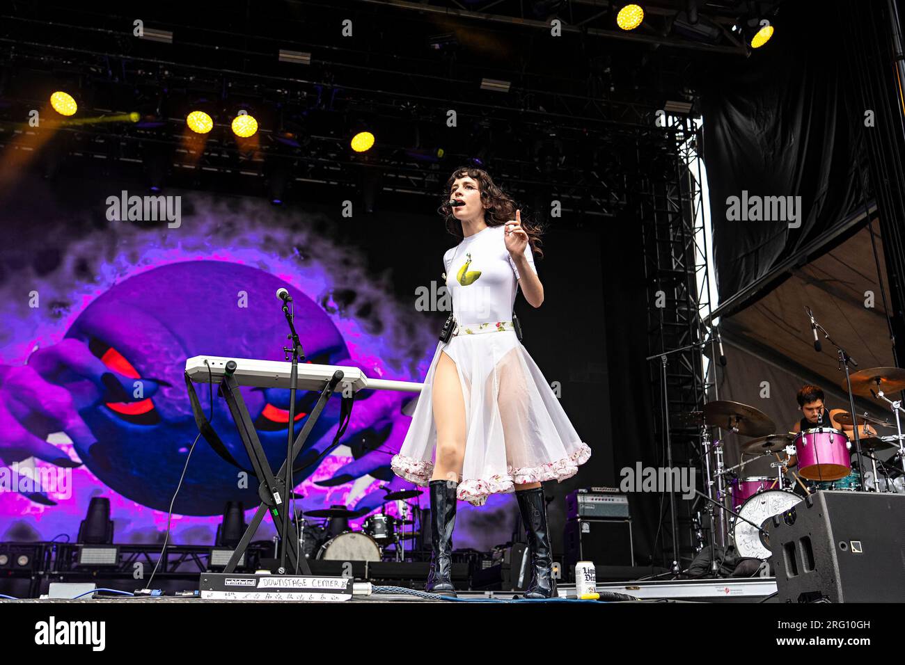 Mica Tenenbaum of Magdalena Bay performs on day four of the
